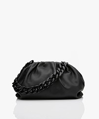 LaSalle Small Leather Chain Link Tote - Black