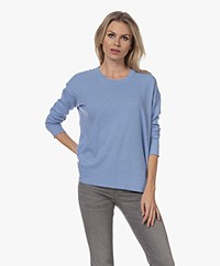 Resort Finest Cashmere-Silk Blend Sweater - Dusty Sky