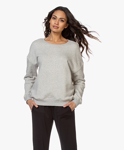 by-bar Becky French Terry Sweater - Grey Melange