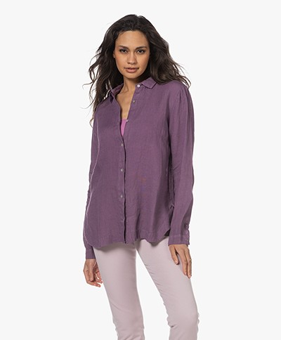 LaSalle Linen Shirt - Grape