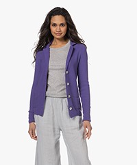 Belluna Eleven Moss Knitted Blazer Cardigan - Purple