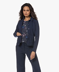 KYRA Mairin Blazer Gestructureerde Jersey Blazer - Blue Iris