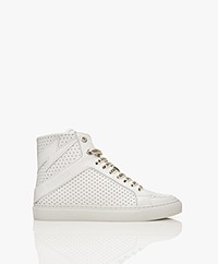 Zadig & Voltaire High Flash Perforated Leather High-Top Sneakers - White
