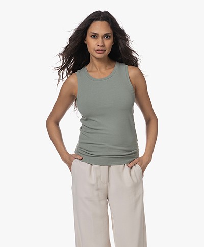 Repeat Ribbed Jersey Top - Sage