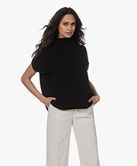 Filippa K Ximena Wool Blend Short Sleeve Sweater - Black