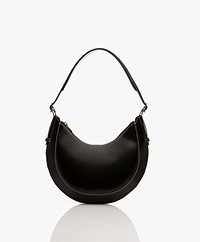 Flattered Lunar Leather Schoulder Bag - Black