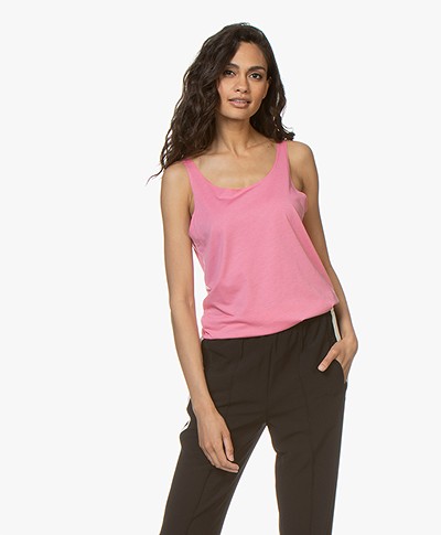 Repeat Lyocell Blend Tank Top - Pink