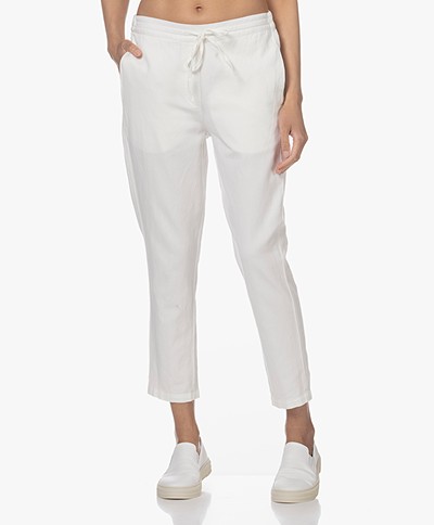 Woman by Earn Lisa Stonewashed Pull-on Broek - Off-white