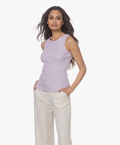 Josephine & Co Cotton Ribbed Jersey Tank Top - Lilac