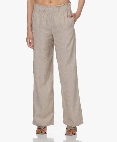 by-bar Robyn Loose-fit Lyocell-Linen Blend Pants - Humus