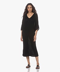 JapanTKY Isla Knitted Bamboo Viscose Midi Dress - Deep Black