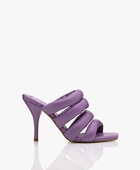 IRO Bastian Padded Leather Heeled Sandals - Lavender