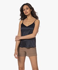 JapanTKY Toshi Satijnen Camisole - Donkerblauw 