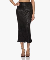 IRO Carisa Crepe Midi Skirt - Shiny Black