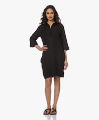 Woman by Earn Osaka Linnen Jurk - Zwart