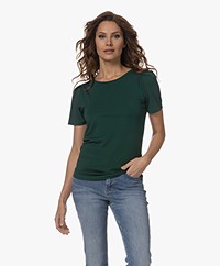 Plein Publique La Poppy Modal Blend Piqué T-shirt - Dark Green