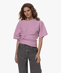 IRO Alizee T-shirt met Vlechtdetail - Snow Pink