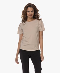 Plein Publique La Poppy Modal Blend Piqué T-shirt - Light Sand