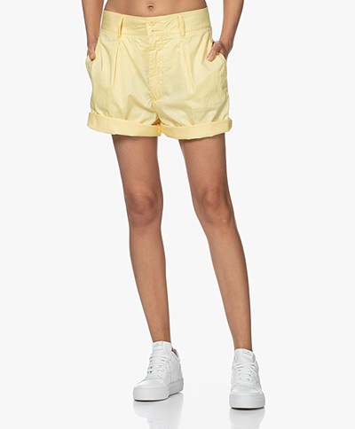 Closed John Wide Pleated Shorts - Mellow Yellow
