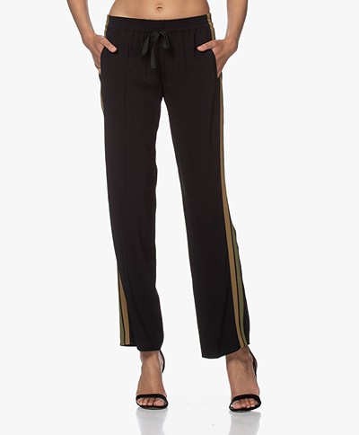 Zadig & Voltaire Poeme Pants with Side Stripes - Black