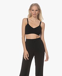 Drykorn Taous Knitted Bralette Top - Black