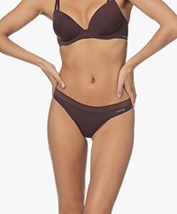 Calvin Klein Microfiber and Lace Thong - Power Plum