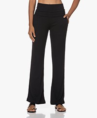 JapanTKY &Gold Haryma Modal Rib Jersey Flared Legging - Diepzwart