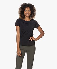 JapanTKY &Gold Icho Sport T-shirt met Boothals - Diepzwart