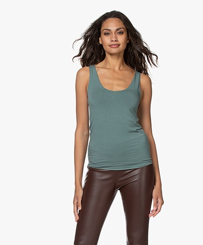 Majestic Filatures Abby Soft Touch Jersey Tank Top - Tuscan Green