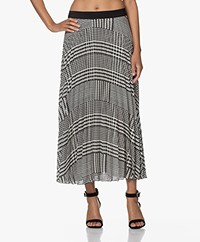 LaSalle Houdstooth Pleated Skirt  - Moscow