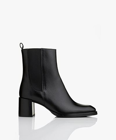 Filippa K Florence Chelsea Ankle Boots with Heel - Black