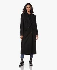 Drykorn Worcester Oversized Double-breasted Jas - Zwart