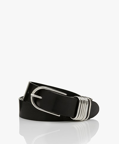 Josephine & Co Jacomijn Leather Belt - Black