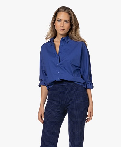Josephine & Co Keesje Oversized Poplin Shirt - Cobalt Blue