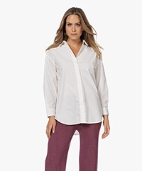 Denham Olivia Oversized Poplin Shirt - White