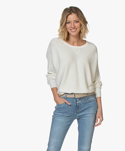 Filippa K Soft Sport Warm-up Cotton Blend Sweater - Off-white