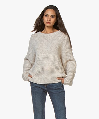 Drykorn Nolima Structured Knit Sweater - Beige