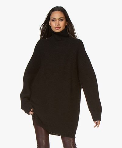 Drykorn Didina Oversized Turtleneck Sweater - Black
