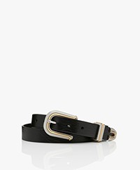 Rag & Bone Ventura Leather Belt - Black