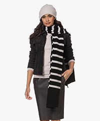 Woman by Earn Rib Knitted Beanie with Cashmere - Off-white