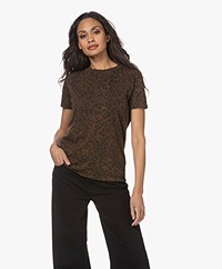 Ragdoll LA Easy Vintage Printed T-shirt - Dark Brown Leopard