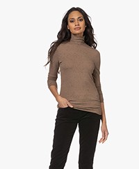By Malene Birger Nilah Viscose and Wool Turtleneck Long Sleeve - Clay