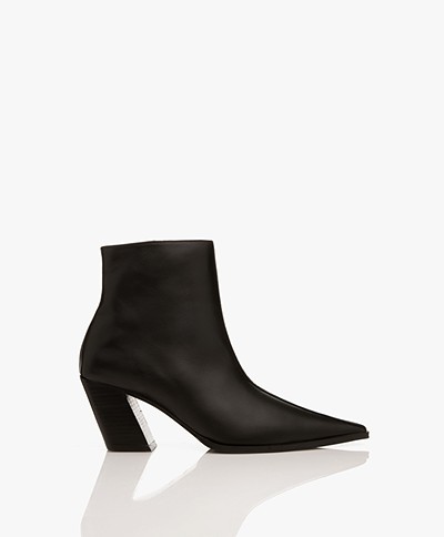 Filippa K Nappa Leather Ankle Boots - Black Nappa
