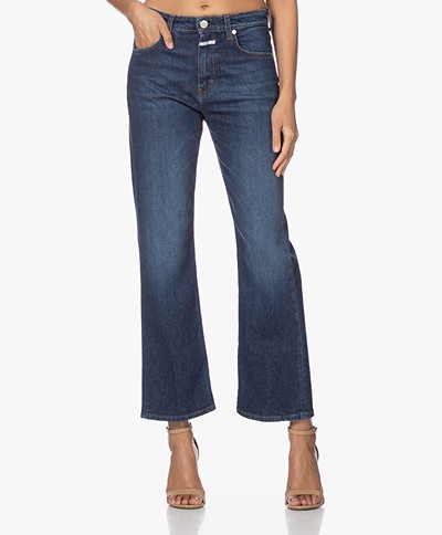 flared jeans dark blue