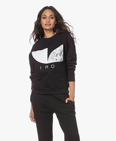 IRO Lathy Print Sweatshirt - Zwart 
