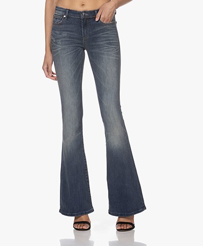 Denham Farrah Super Flare Fit Jeans - Blauw