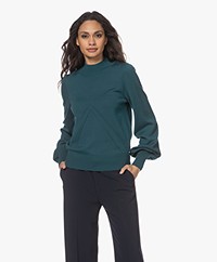 Plein Publique Les Salles Merino Wool Mock Neck Sweater - Smaragd Green