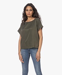 Drykorn Somia Cupro Blend Blouse - Green