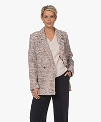 ANINE BING Diana Boucle Blazer Coat - Lavender Tweed 