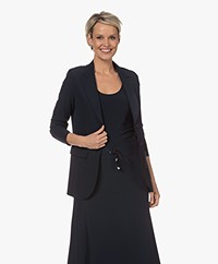JapanTKY Yuu Getailleerde Blazer - Zwartblauw